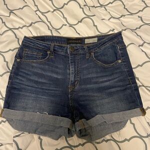 Aeropostale Blue Jean Shorts with Rolled Hems